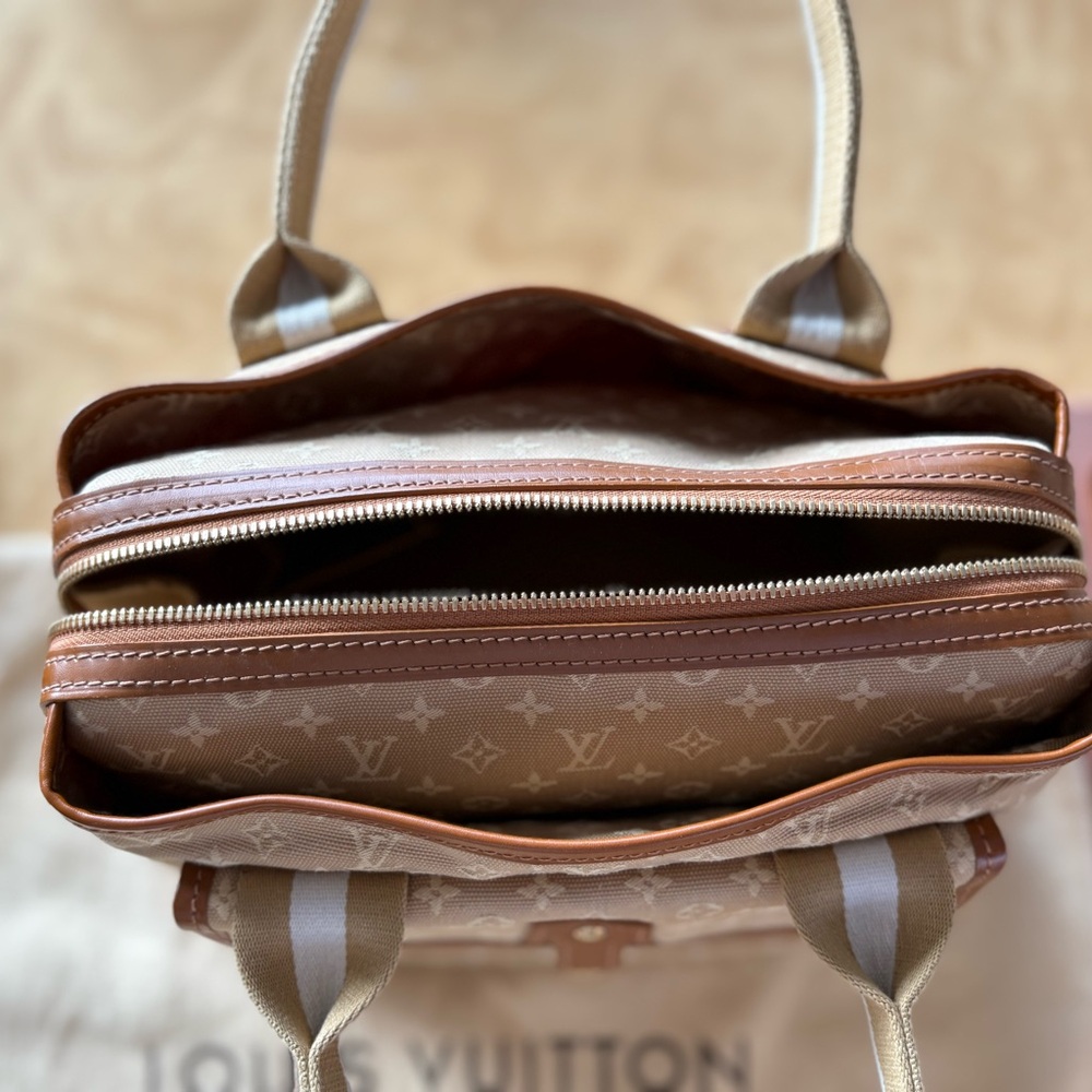 Louis Vuitton Beige Monogram Canvas Satchel with Tan Trim - Picture 3 of 6